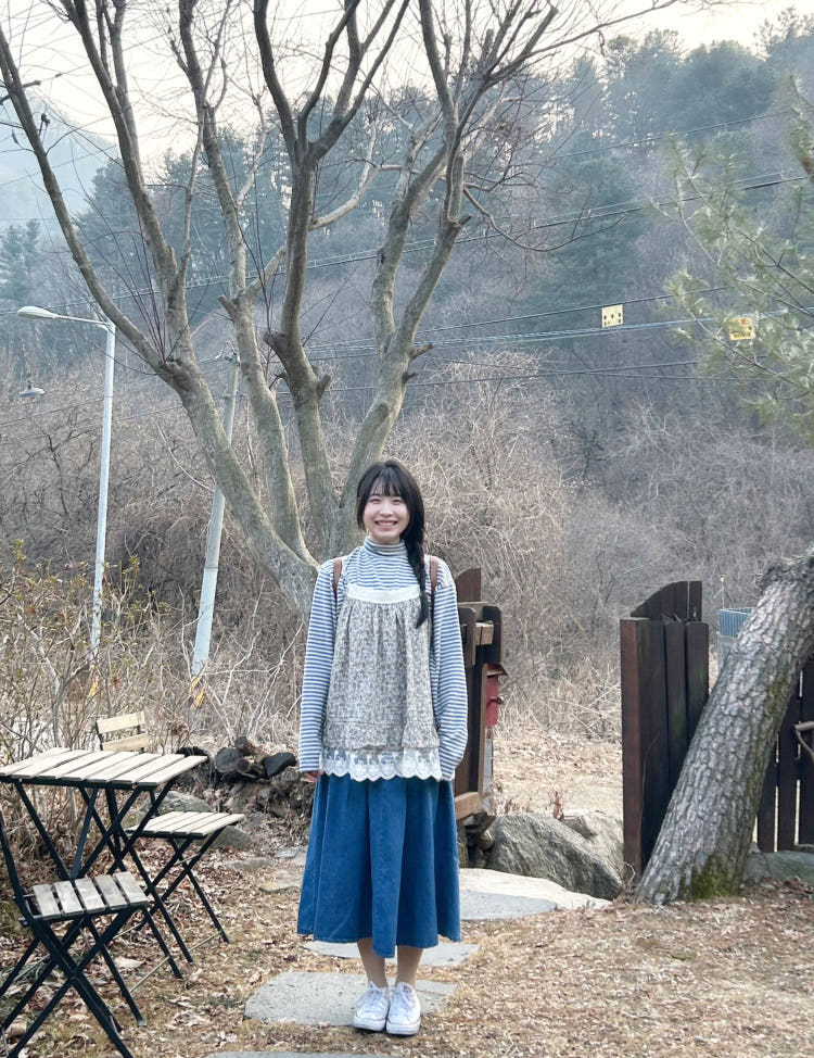 모리 플라워 레이스 나시 블라우스
